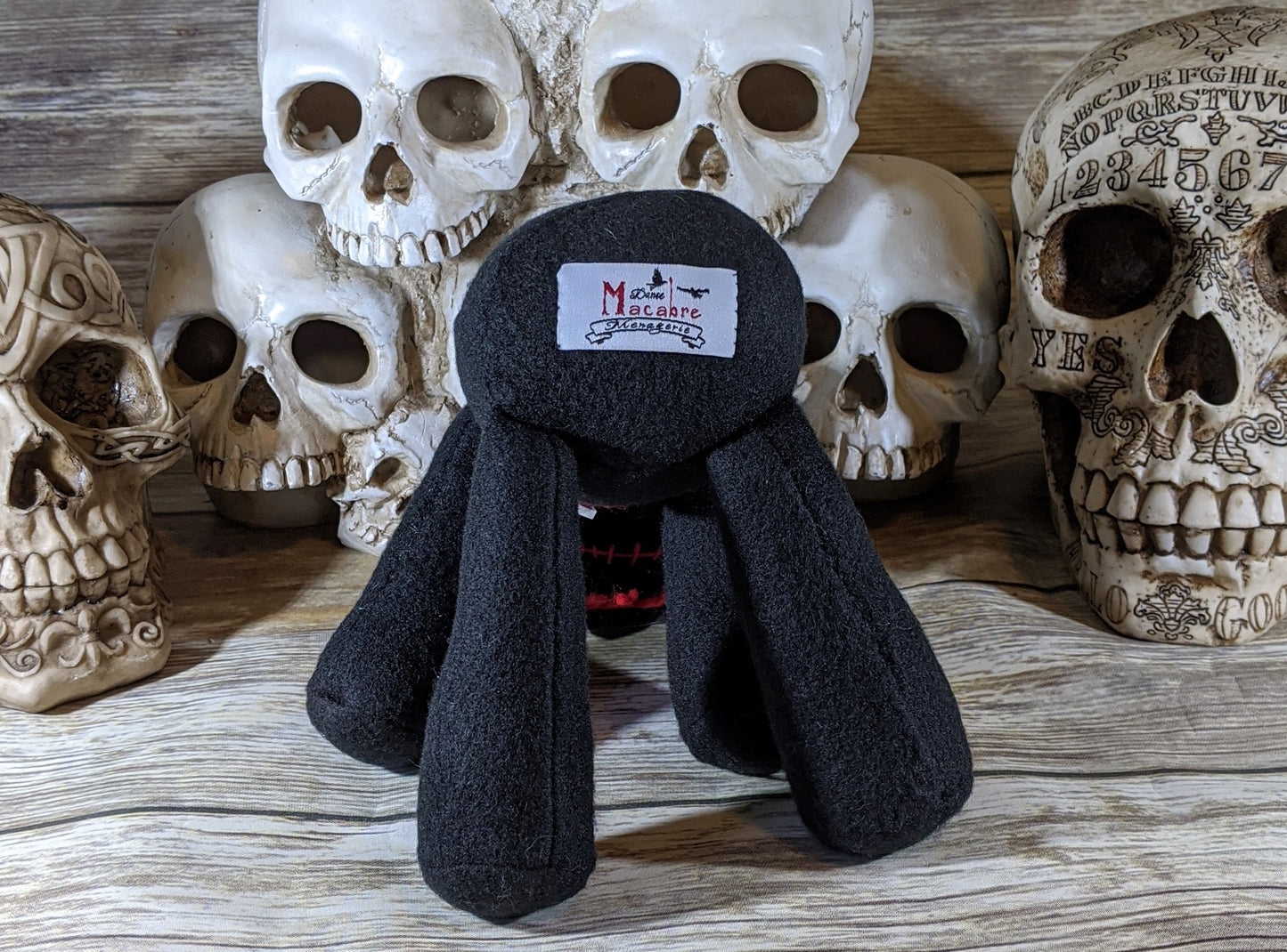 Little Black Voodoo Plush Doll Creepy Cute Kawaii Poppet